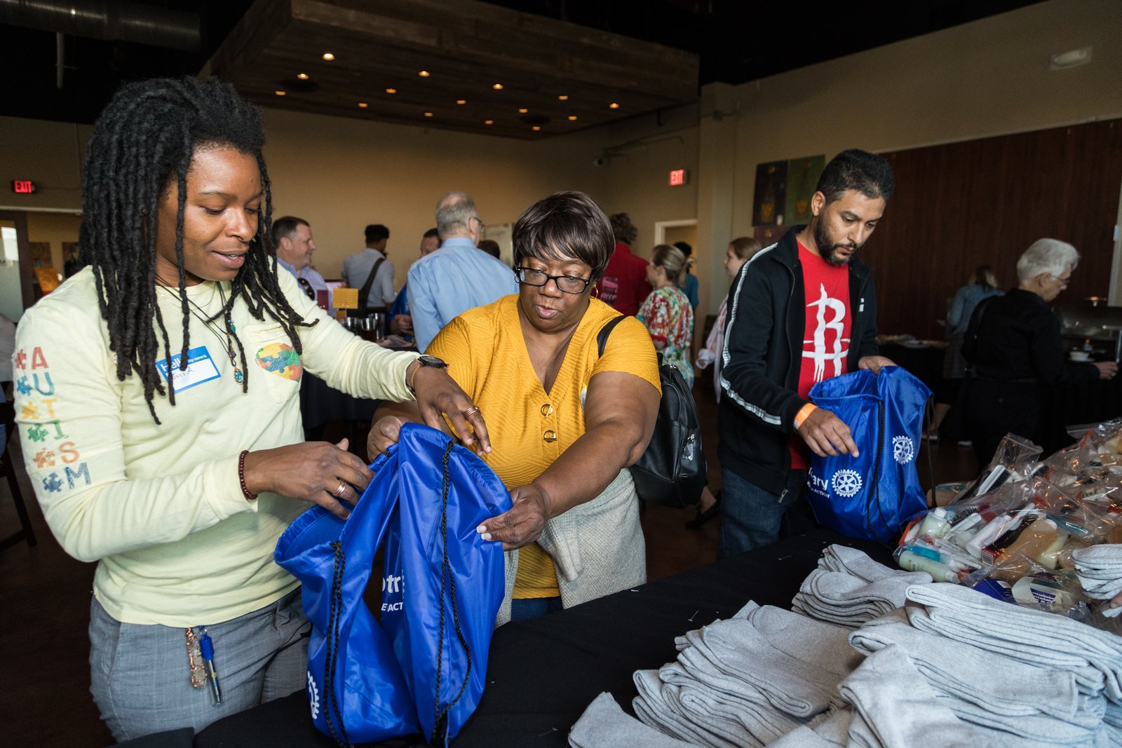Rotary E-Club members in District 7210 organizing local community initiatives